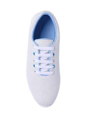white mesh lace up sport shoes - 15363932 - Standard Image - 4