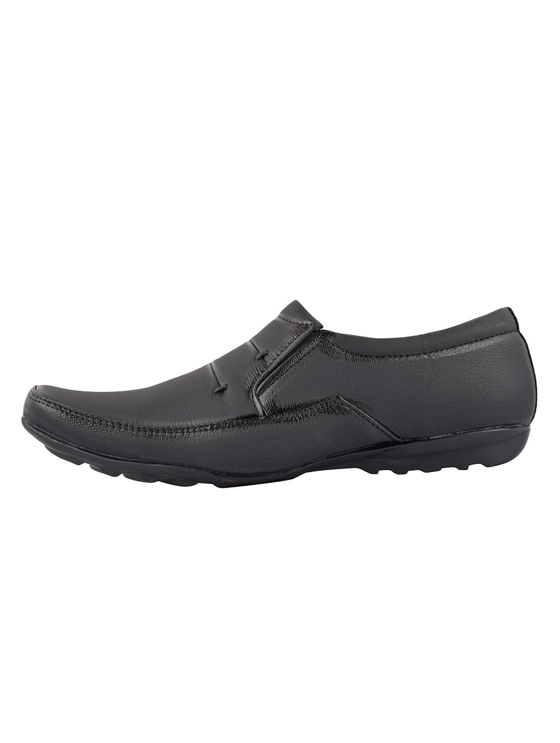 black leatherette formal slip ons - 15364732 - Zoom Image - 4