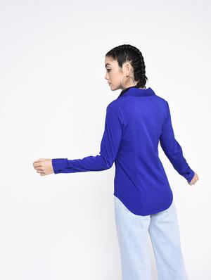 concealed placket solid shirt - 15366977 - Standard Image - 4
