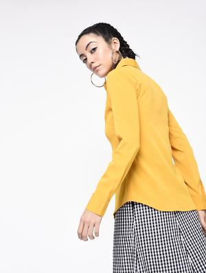 concealed placket solid shirt - 15366978 - Standard Image - 4