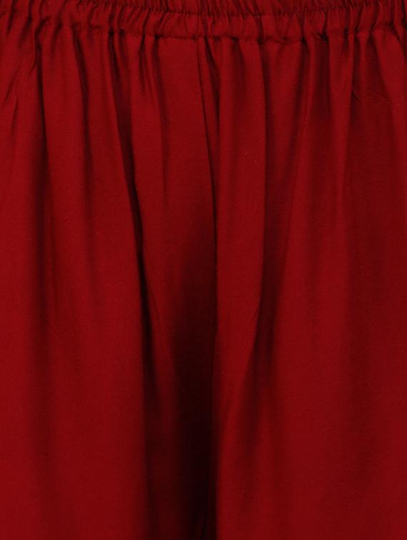 brown viscose flared palazzo - 15366999 - Zoom Image - 4