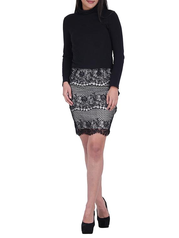 laced pencil skirt - 15367022 - Zoom Image - 4