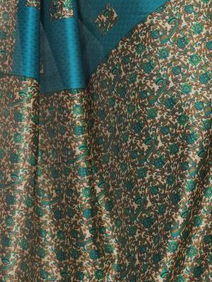 Contrast bordered Mysore Silk saree with blouse - 15371954 - Standard Image - 4