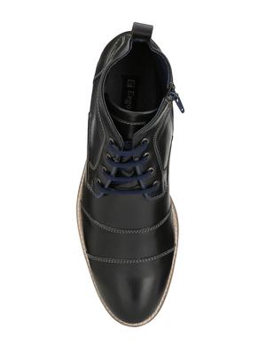 black leatherette lace-up derby - 15375404 - Standard Image - 4