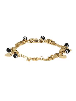 gold metal links bracelet - 15375524 - Standard Image - 4