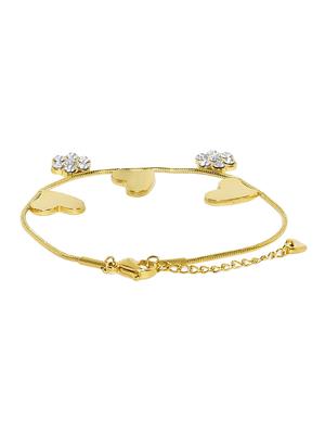 gold metal links bracelet - 15375557 - Standard Image - 4