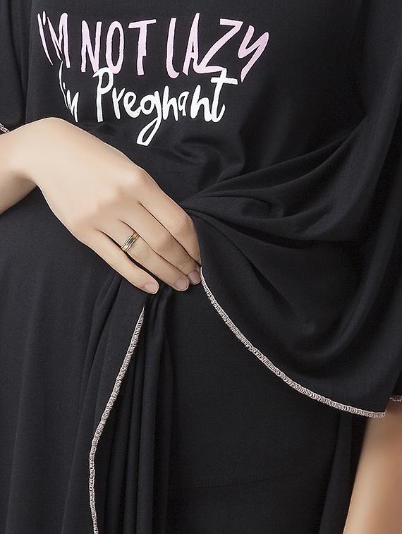 Printed maternity wear poncho - 15376028 - Zoom Image - 4