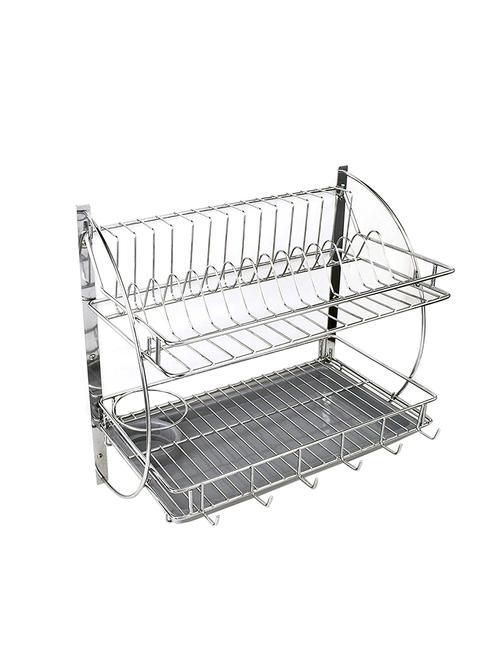 Stainless Steel Kitchen Rack with Plastic Drip Tray, 24-inches, Chrome - 15376399 - Very Small Image - 1