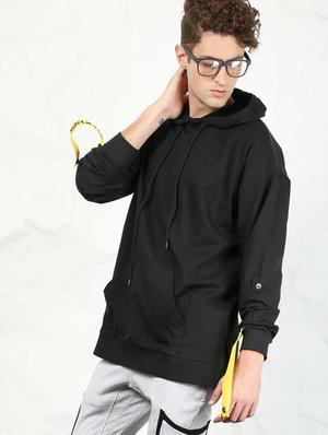 black cotton sweatshirt - 15379845 - Standard Image - 4