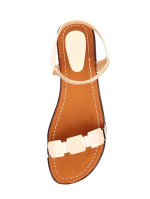 beige leatherette back strap sandals - 15380652 - Standard Image - 4