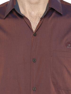 brown cotton formal shirt - 15380682 - Standard Image - 4