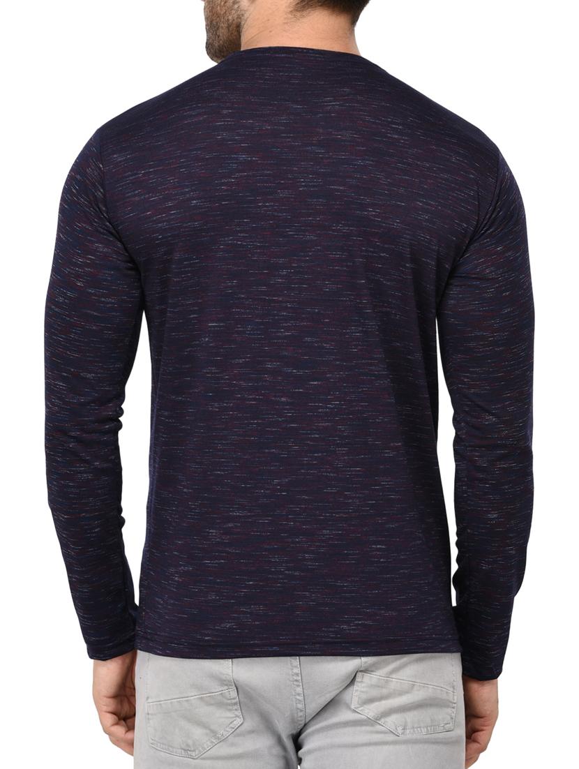 navy blue cotton blend t-shirt - 15382189 - Zoom Image - 4