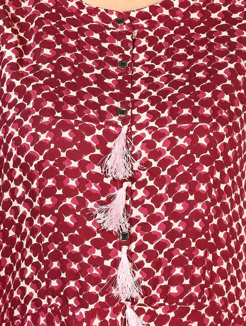 flared animal print kurta - 15382885 - Zoom Image - 4