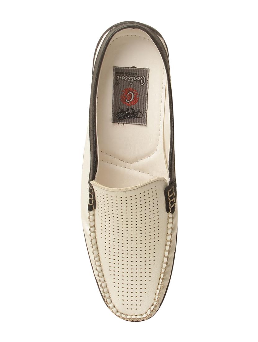 white leatherette slip on loafers - 15383105 - Zoom Image - 4