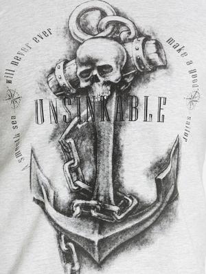 grey cotton front print t-shirt - 15383173 - Standard Image - 4