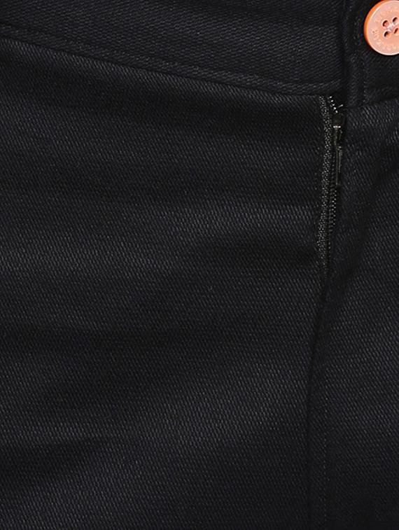 black cotton chinos casual trousers - 15383709 - Zoom Image - 4