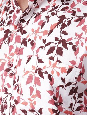 red cotton blend casual shirt - 15383718 - Standard Image - 4