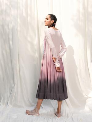 mirror work ombre kurta with stole - 15384121 - Standard Image - 4