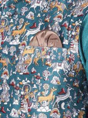 blue cotton nehru jacket - 15384292 - Standard Image - 4