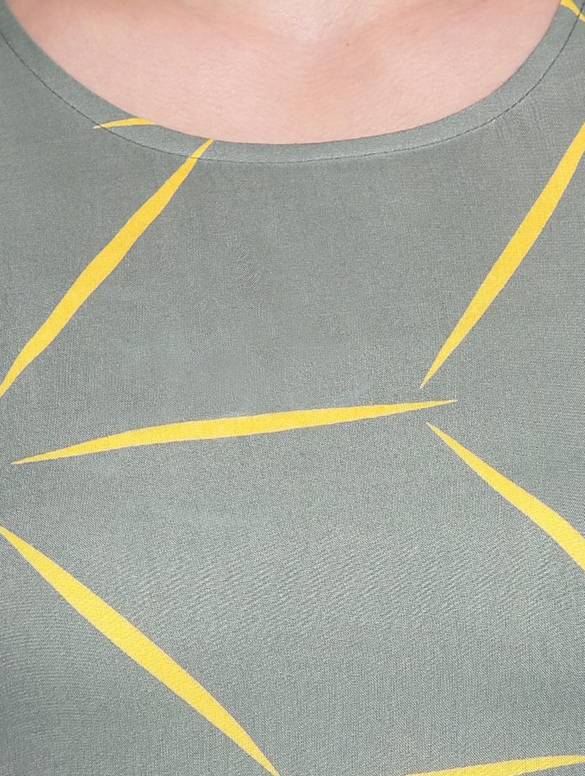 geometric printed flared kurta - 15384544 - Zoom Image - 4