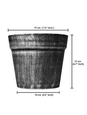 story@home 2 pc silver finish plastic pot - 15384916 - Standard Image - 7