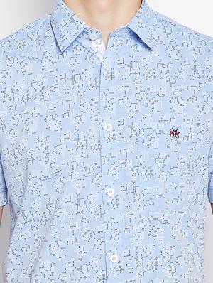 light blue cotton casual shirt - 15385303 - Standard Image - 4