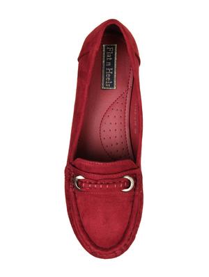 Flat n Heels maroon Wedges - 15386149 - Standard Image - 4