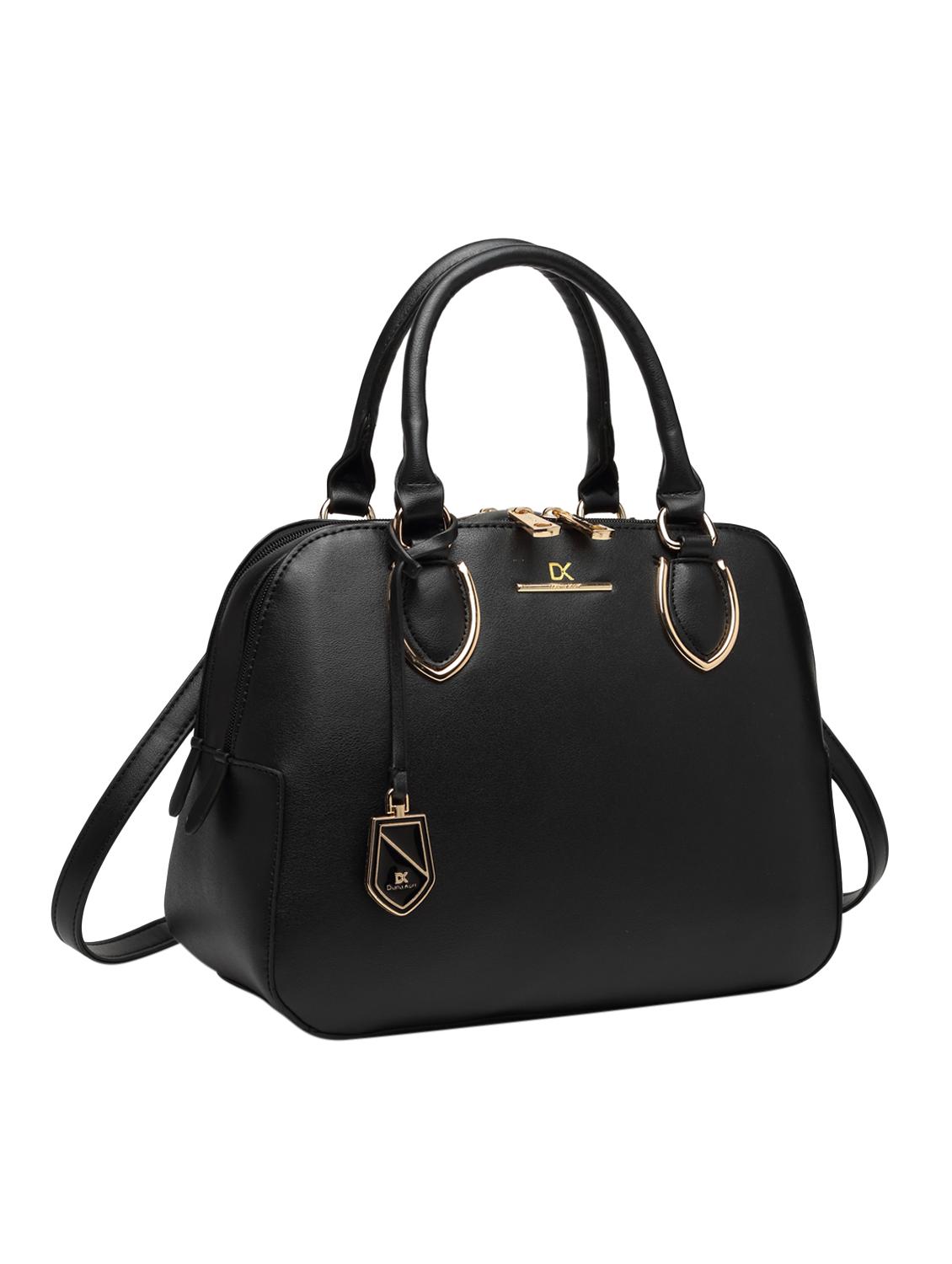 black leatherette (pu) regular handbag - 15386305 - Zoom Image - 4