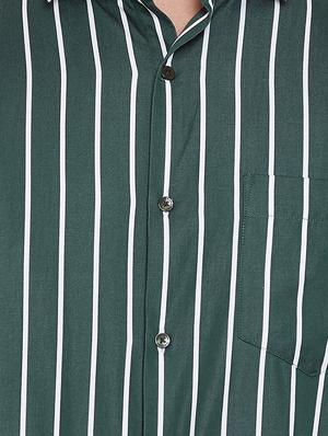 green cotton casual shirt - 15386666 - Standard Image - 4