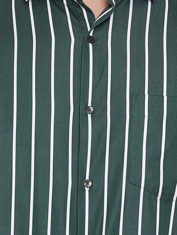 green cotton casual shirt - 15386666 - Zoom Image - 4