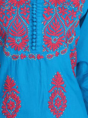 Chikankari straight kurta - 15387284 - Standard Image - 4