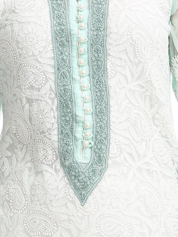 Chikankari straight kurta - 15387288 - Zoom Image - 4
