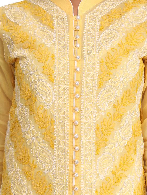 Chikankari straight kurta - 15387291 - Zoom Image - 4
