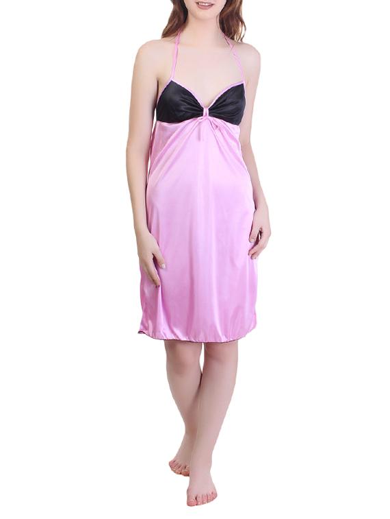 halter neck short nighty - 15388216 - Zoom Image - 4