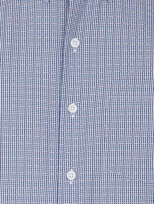 blue cotton blend formal shirt - 15389943 - Standard Image - 4