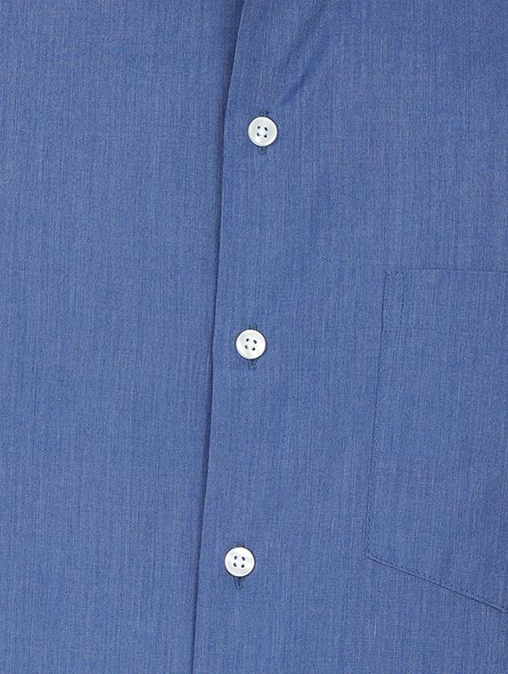 blue cotton blend formal shirt - 15389947 - Zoom Image - 4