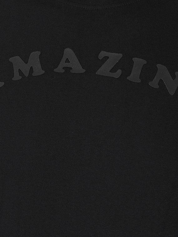 black cotton chest print t-shirt - 15390018 - Zoom Image - 4