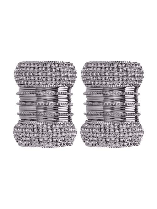 silver tone stone bangles - 15390152 - Very Small Image - 1