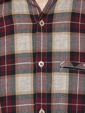 red cotton casual shirt - 15391529 - Standard Image - 4