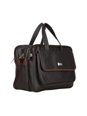 brown leatherette (pu) messengerbag - 15391653 - Standard Image - 4