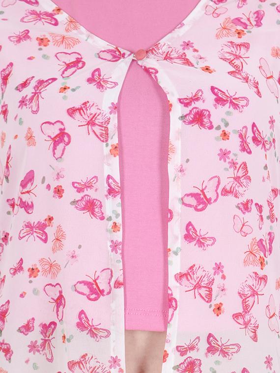 Butterfly print long shrug - 15392647 - Zoom Image - 4