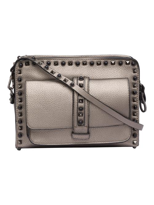 brown leatherette (pu) regular sling bag - 15392745 - Standard Image - 1