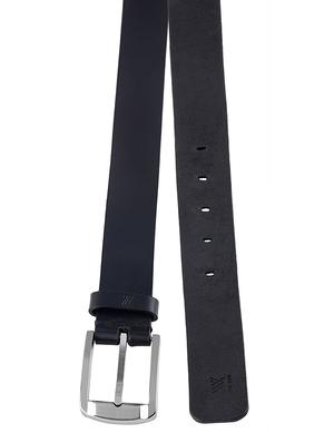 black leather plain belt - 15393447 - Standard Image - 4