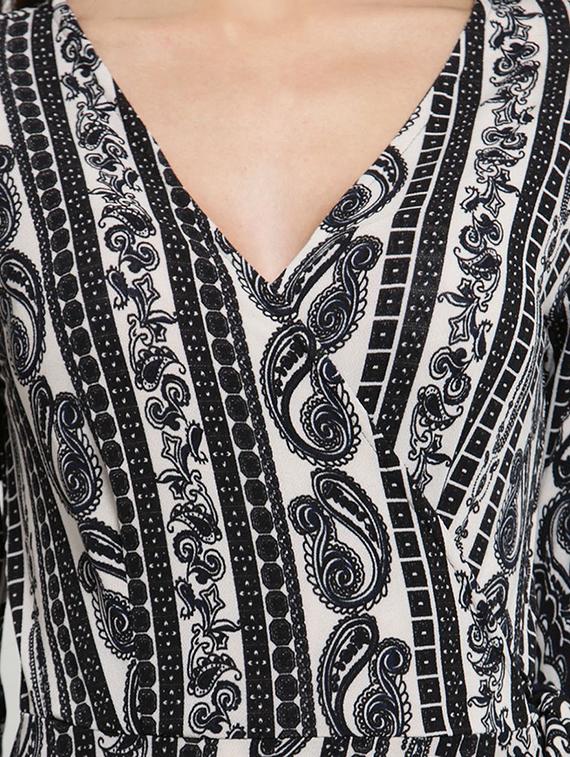 surplice neck a-line dress - 15394175 - Zoom Image - 4