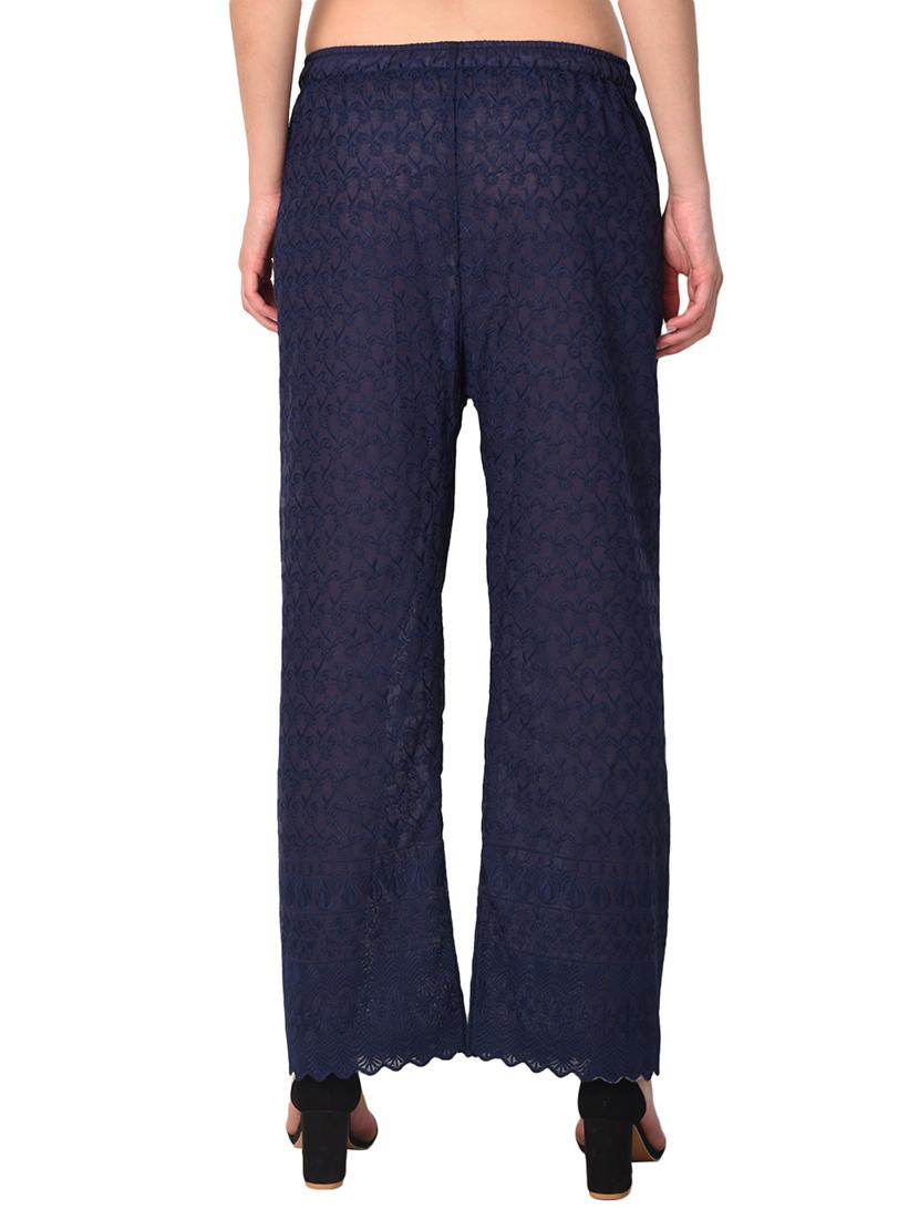 set of 2 chikankari straight palazzo - 15395528 - Zoom Image - 7