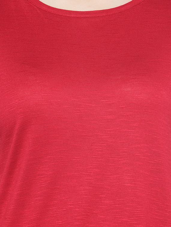 side tie up sleeved top - 15397143 - Zoom Image - 4