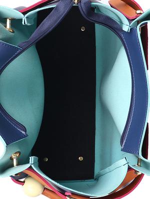 blue leatherette (pu) combo totes - 15398847 - Standard Image - 4
