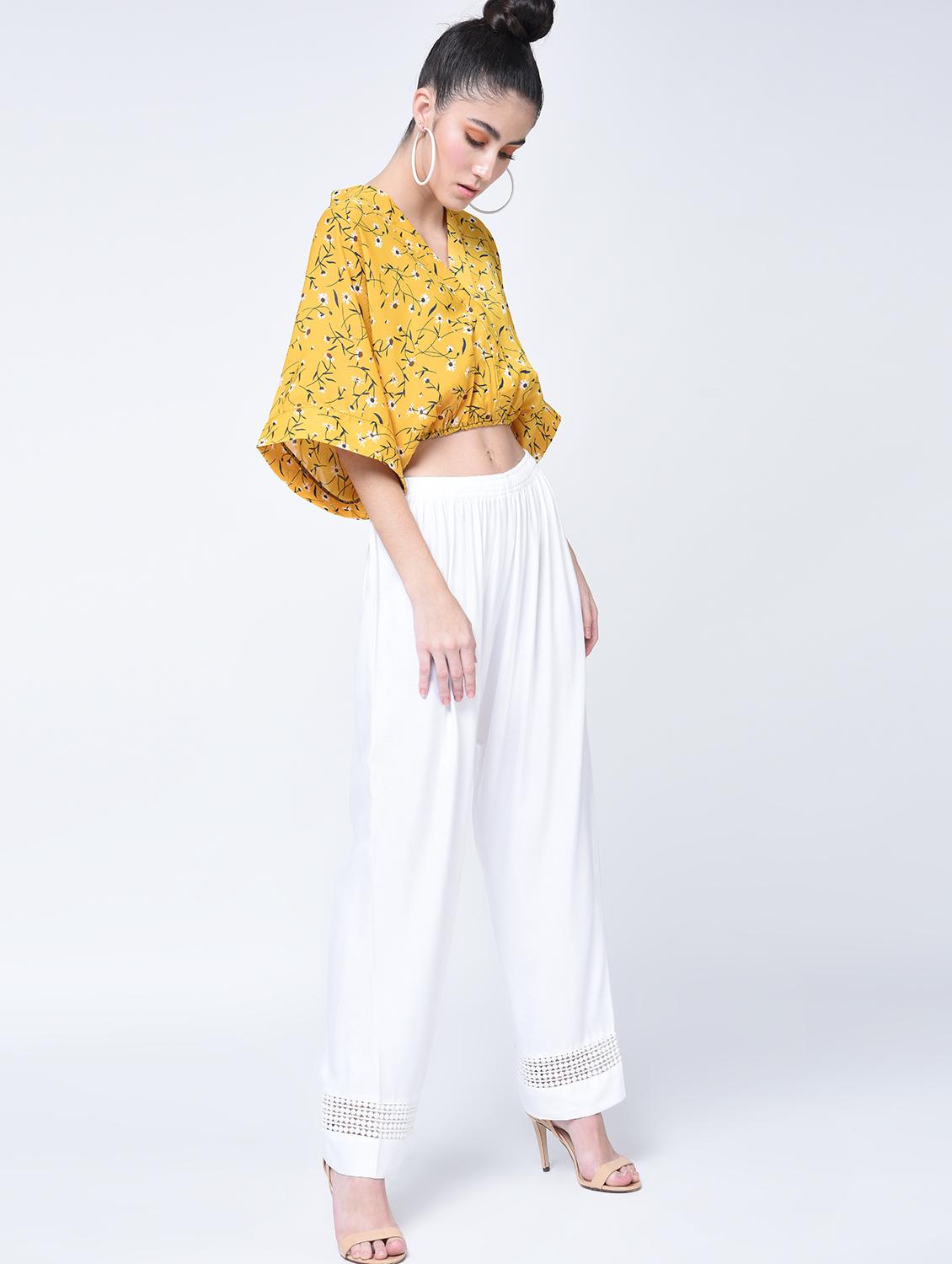 crochet detail straight palazzo - 15399041 - Zoom Image - 4