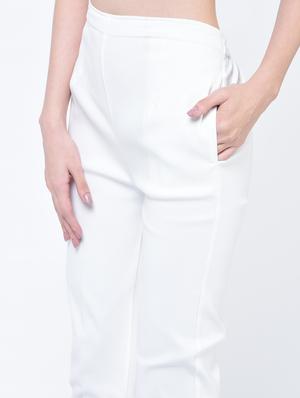 high waist flat front trouser - 15399053 - Standard Image - 4