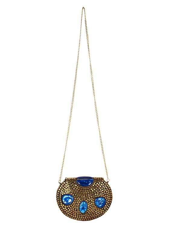 gold metal box clutch - 15399324 - Zoom Image - 4